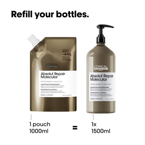 Absolut Repair Molecular shampoo Refill - Refills | L'Or&eacute;al Partner Shop