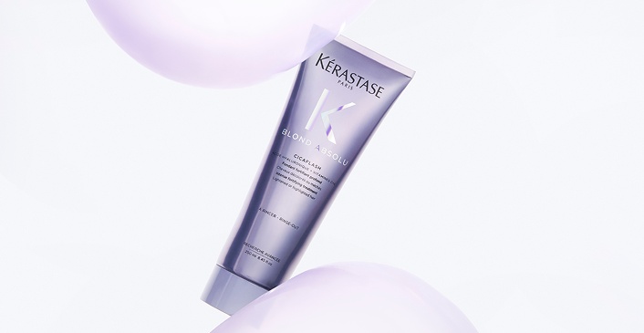 Kérastase Canada Cicaflash professional intense fortifying conditioner for all blonde types.